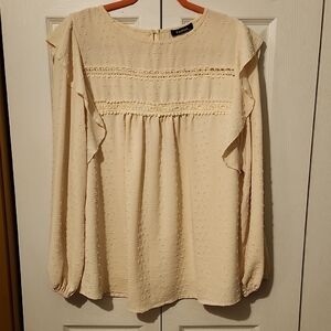 Amazon Essentials Cream Textured Blouse